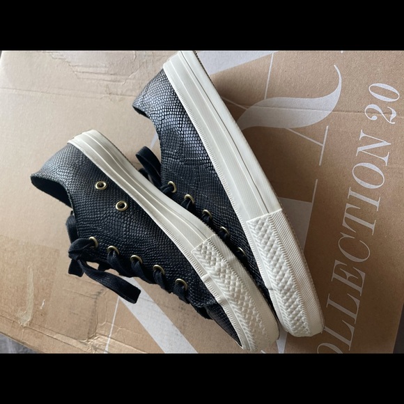 CONVERSE OX LEATHER SNAKE SKIN PRINT SNEAKERS - Picture 13 of 15